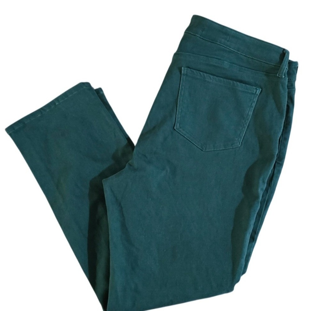 NWOT NYDJ Sheri Slim Pants Women 16P Emerald Green Stretch Slim Fit SUPER SOFT - Picture 4 of 5